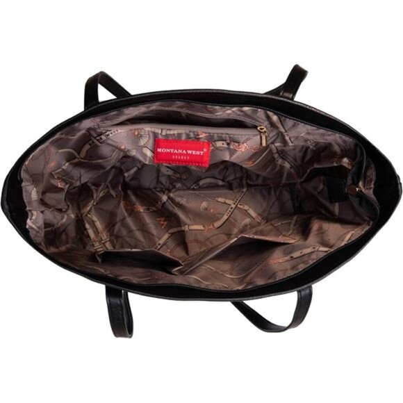 Montana West Tote Bags Vegan Leather Purses and Handbags for Women Top Handle - Picture 7 of 7